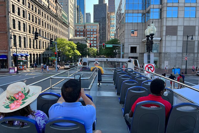 Boston Sightseeing Single Ride Pass With Double Decker Tour Bus - Downtown from the bus: Boston Opera House and the church-and-park cluster
