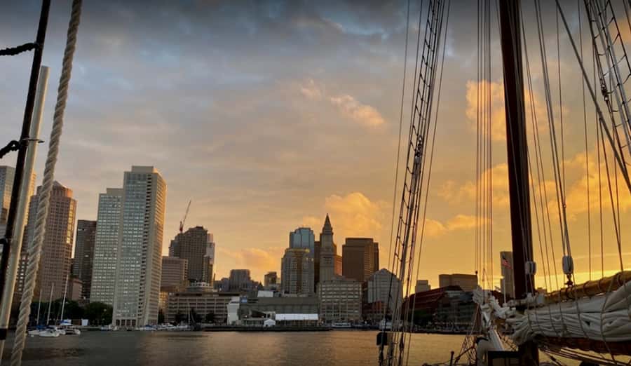 Boston: Sunset Tall Ship Harbor Cruise - The 2-hour harbor cruise: sunset views, wind, and Boston from the water