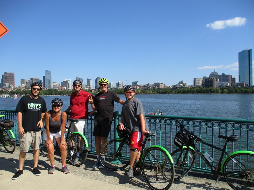 From Boston: Guided Bike Tour of Cambridge - Longfellow Bridge and the Charles River: the skyline moment