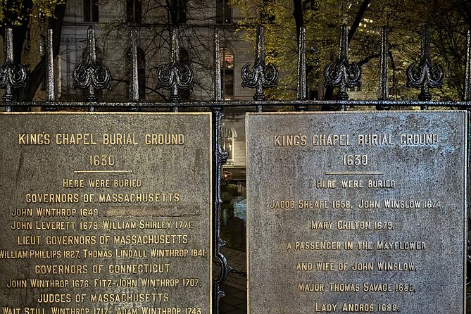 Spirits Of The Dead - A Boston Ghost Tour - King’s Chapel Burying Ground: the oldest colonial site with ghost-hunter energy