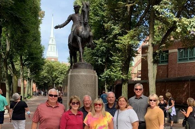 The Freedom Trail and a whole lot more 3 hour Boston walking tour - Downtown Stories You Can Walk Past: Old Corner Bookstore and Irish Famine Sculpture